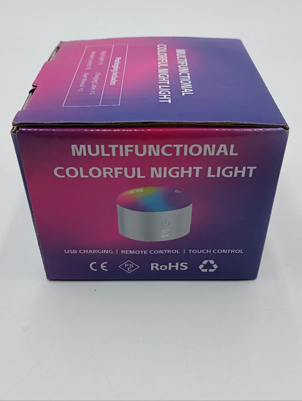 Multi-functional Colorful Night Light. Touch Or Remote Control. USB Charging.